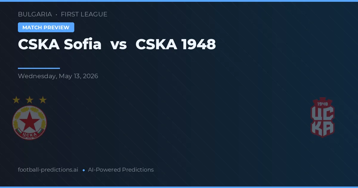 CSKA Sofia vs CSKA 1948 — pronostic și avancronică meci
