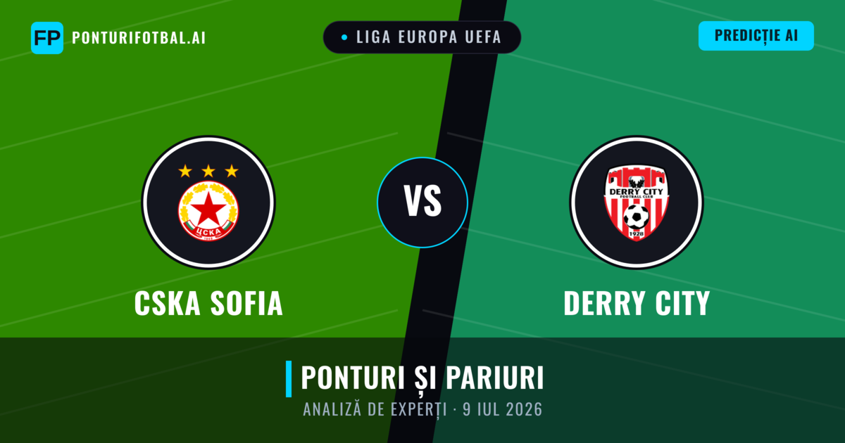CSKA Sofia vs Derry City — pronostic și avancronică meci