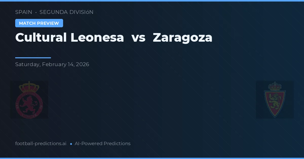 Cultural Leonesa vs Zaragoza — pronostic și avancronică meci