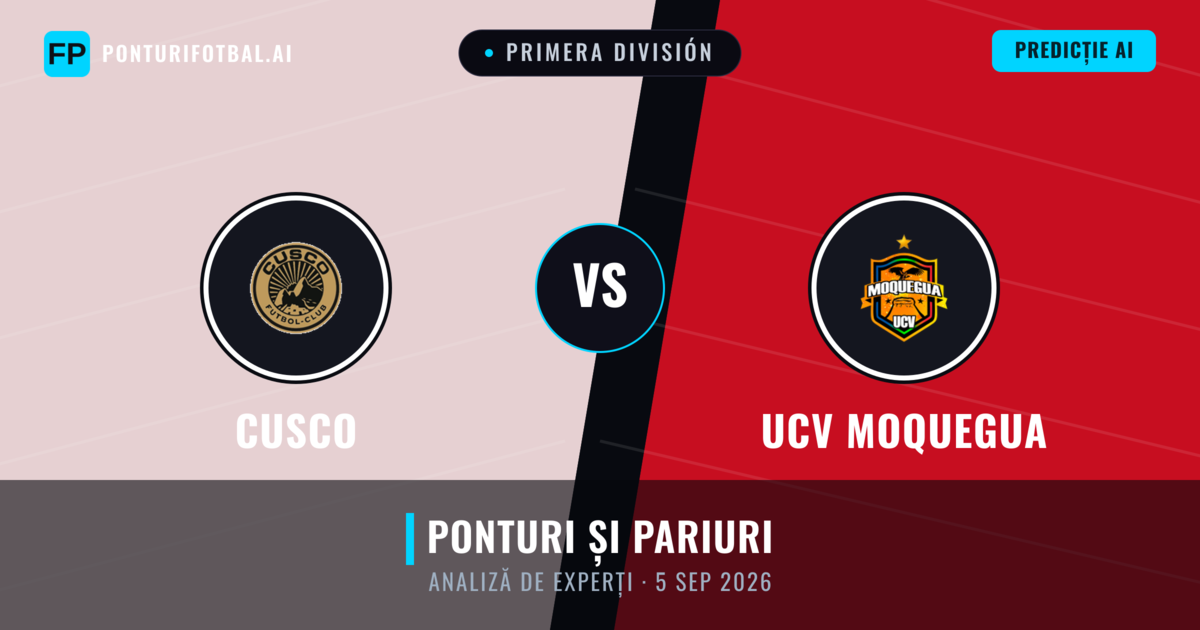 Cusco vs UCV Moquegua — pronostic și avancronică meci