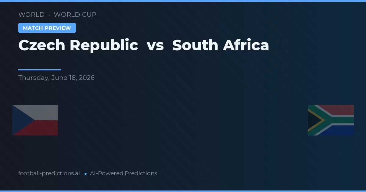 Republica Cehă vs Africa de Sud — pronostic și avancronică meci