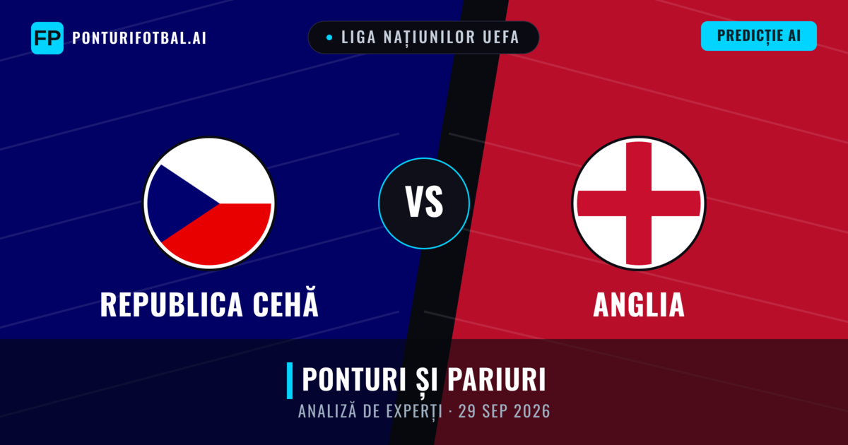 Republica Cehă vs Anglia — pronostic și avancronică meci