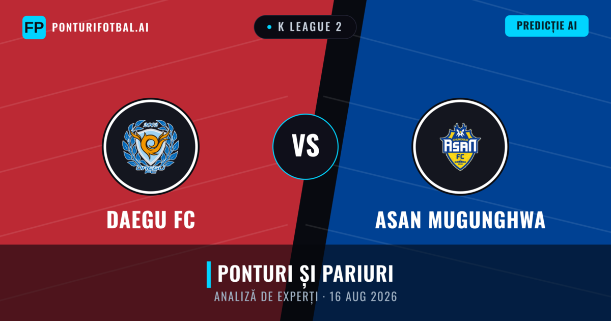 Daegu FC vs Asan Mugunghwa — pronostic și avancronică meci