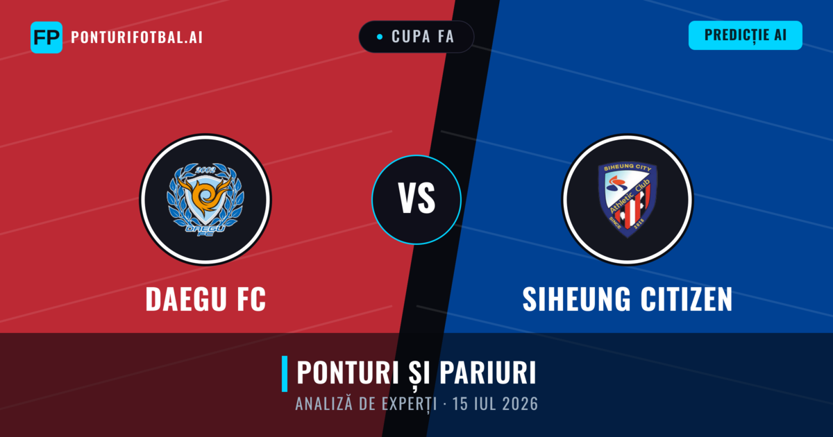 Daegu FC vs Siheung Citizen — pronostic și avancronică meci