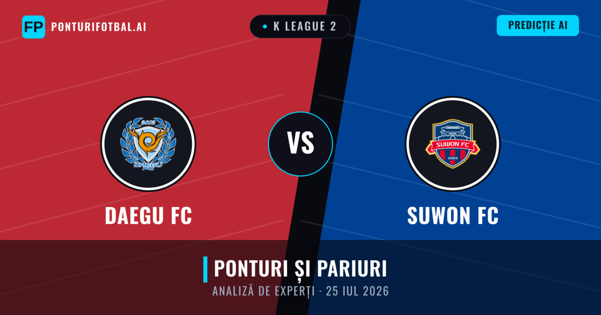 Daegu FC vs Suwon FC — pronostic și avancronică meci
