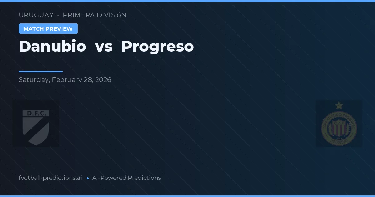 Danubio vs Progreso — pronostic și avancronică meci