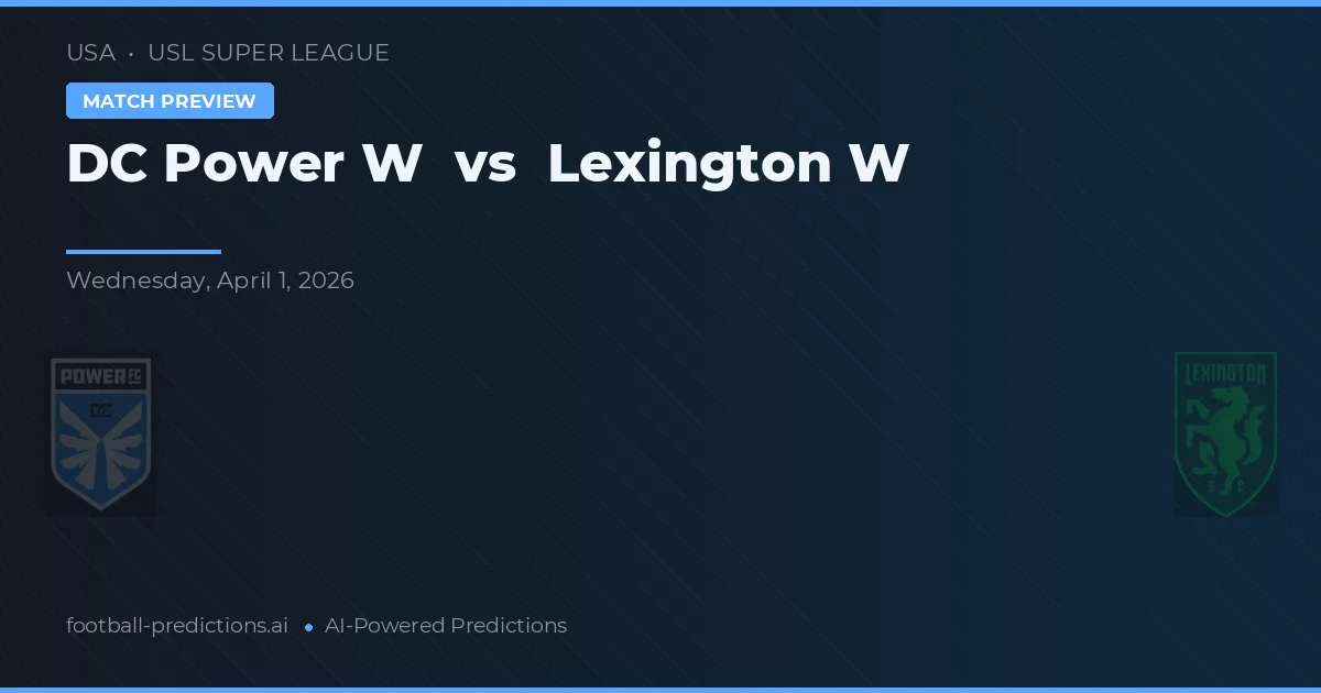 DC Power W vs Lexington W — pronostic și avancronică meci