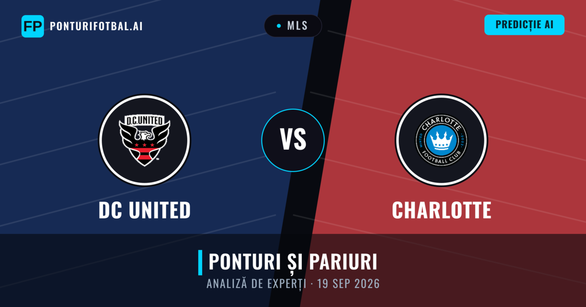 DC United vs Charlotte — pronostic și avancronică meci