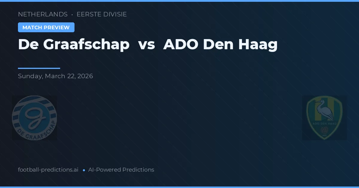 De Graafschap vs AFC Den Haag — pronostic și avancronică meci