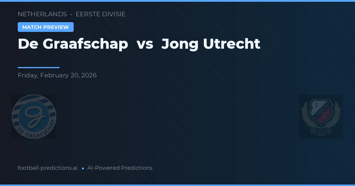 De Graafschap vs Jong Utrecht — pronostic și avancronică meci
