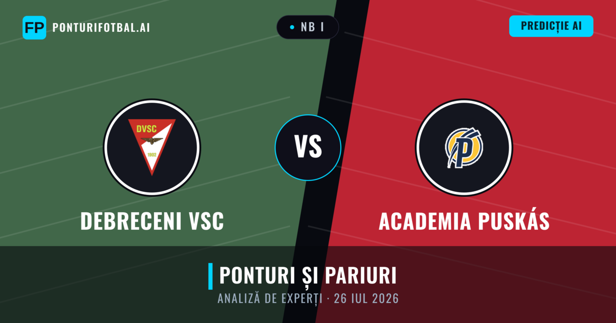 Debreceni VSC vs Academia Puskás — pronostic și avancronică meci