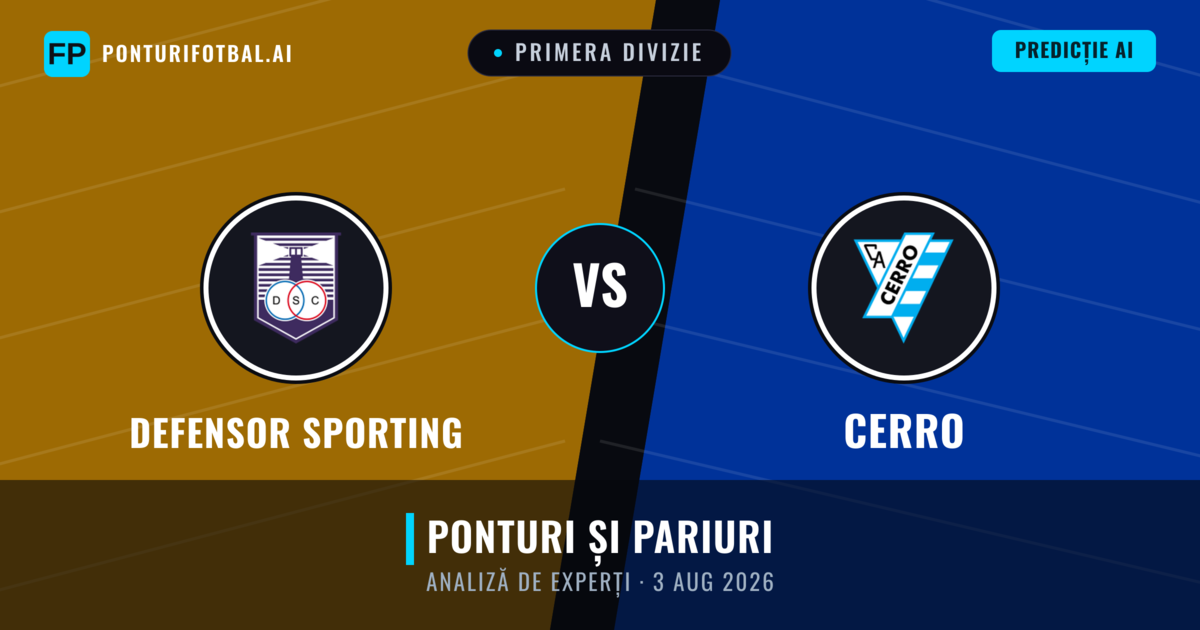 Defensor Sporting vs Cerro — pronostic și avancronică meci