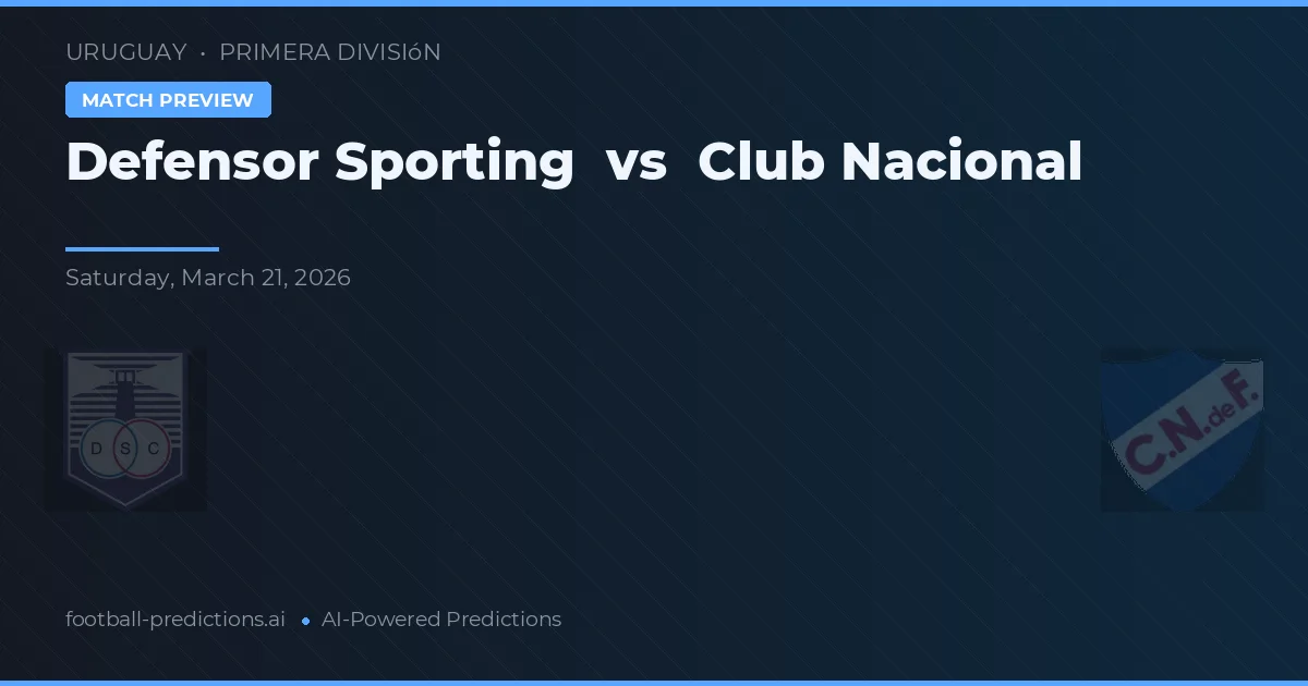 Defensor Sporting vs Club Nacional — pronostic și avancronică meci