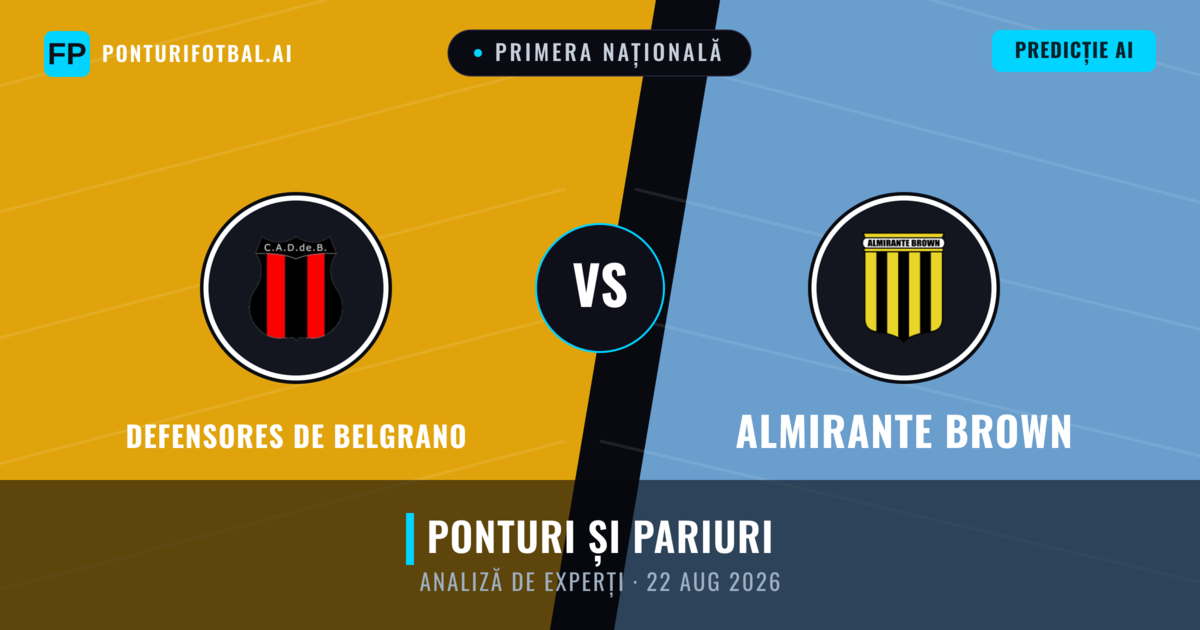 Defensores de Belgrano vs Almirante Brown — pronostic și avancronică meci