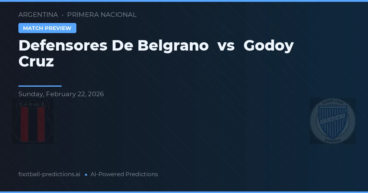 Defensores de Belgrano vs Godoy Cruz — pronostic și avancronică meci
