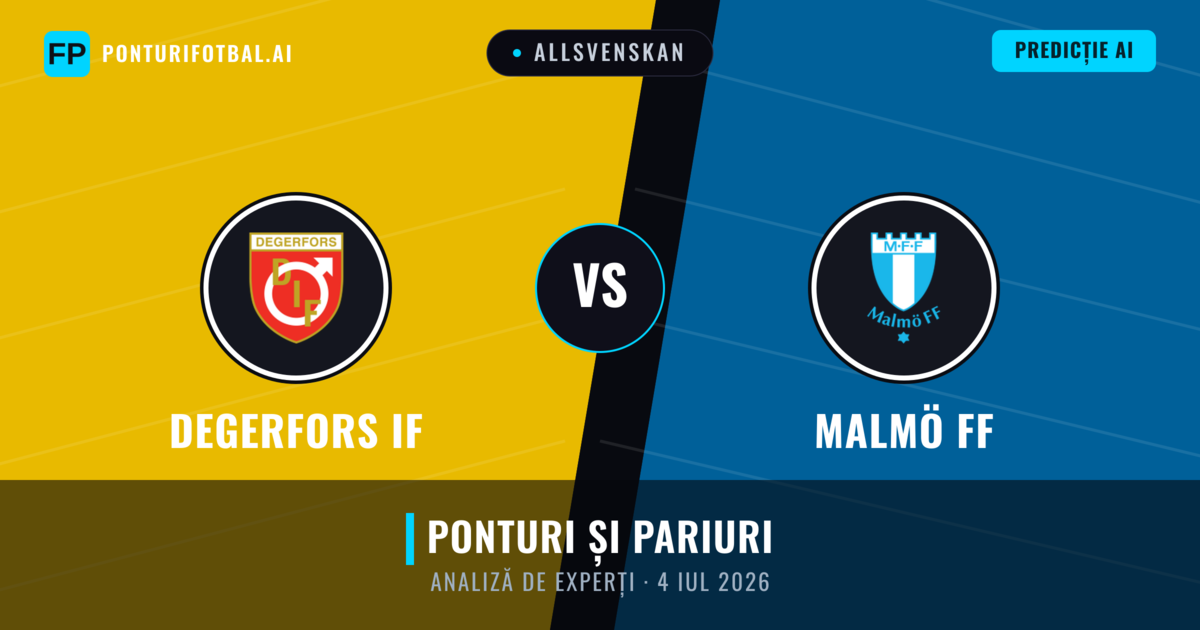 Degerfors IF vs Malmö FF — pronostic și avancronică meci