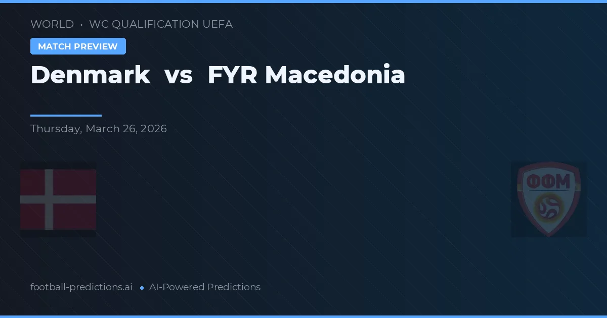 Danemarca vs Macedonia de Nord — pronostic și avancronică meci