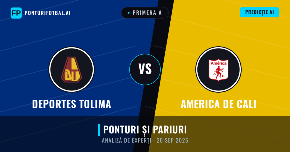 Deportes Tolima vs America de Cali — pronostic și avancronică meci