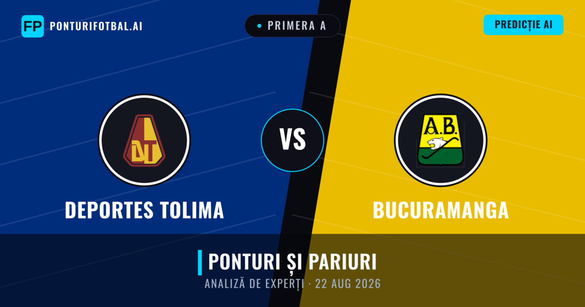 Deportes Tolima vs Bucuramanga — pronostic și avancronică meci