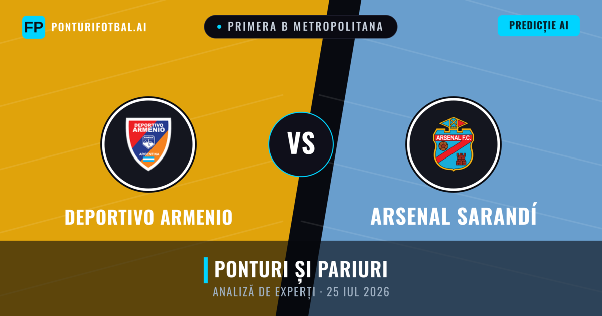 Deportivo Armenio vs Arsenal Sarandí — pronostic și avancronică meci