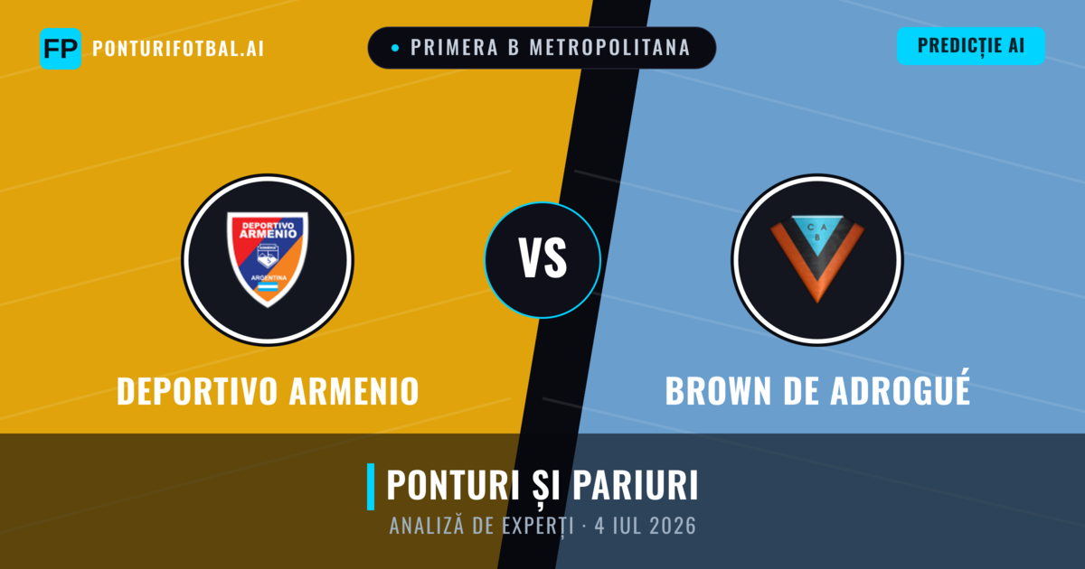 Deportivo Armenio vs Brown de Adrogué — pronostic și avancronică meci