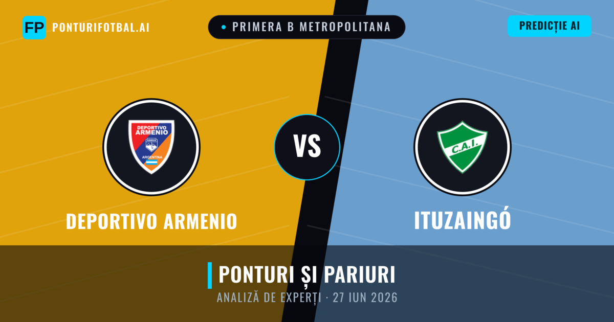 Deportivo Armenio vs Ituzaingó — pronostic și avancronică meci