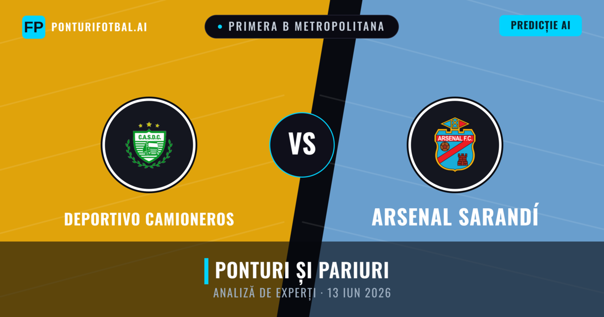Deportivo Camioneros vs Arsenal Sarandí — pronostic și avancronică meci