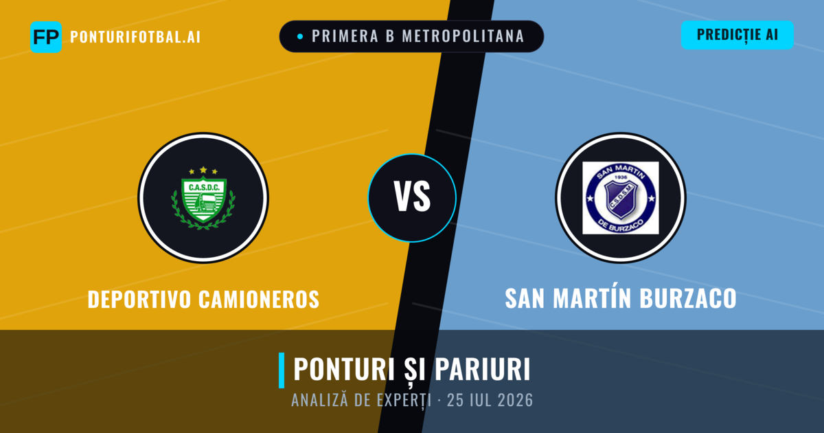 Deportivo Camioneros vs San Martín Burzaco — pronostic și avancronică meci
