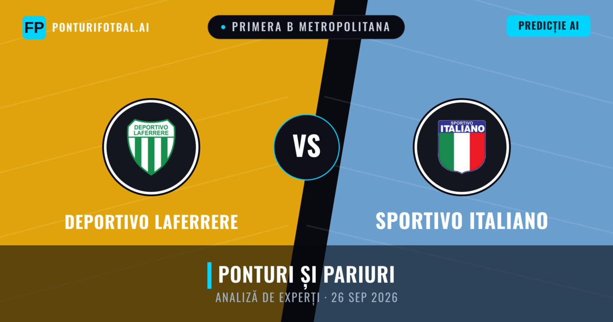 Deportivo Laferrere vs Sportivo Italiano — pronostic și avancronică meci
