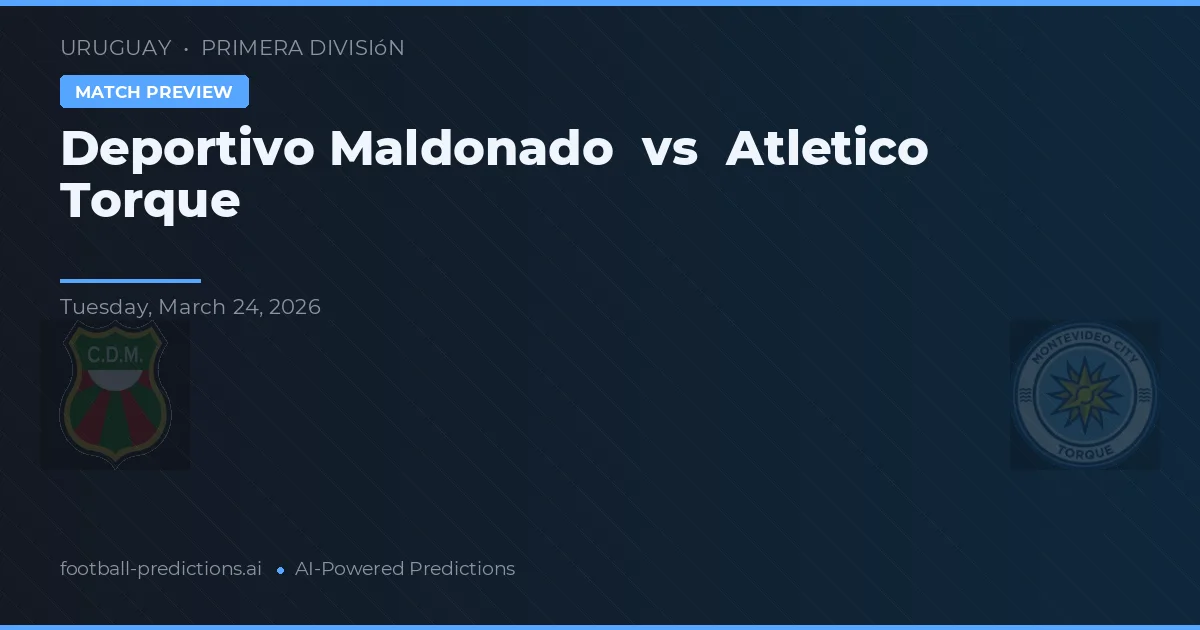 Deportivo Maldonado vs Atletico Torque — pronostic și avancronică meci