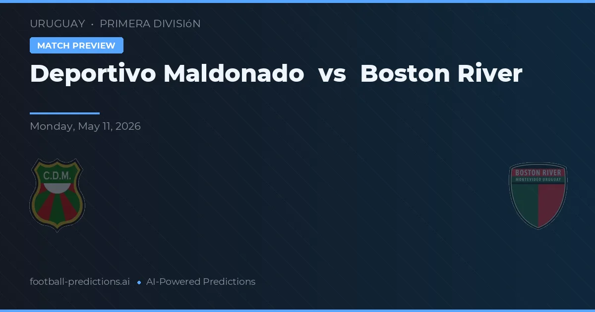 Deportivo Maldonado vs Boston River — pronostic și avancronică meci