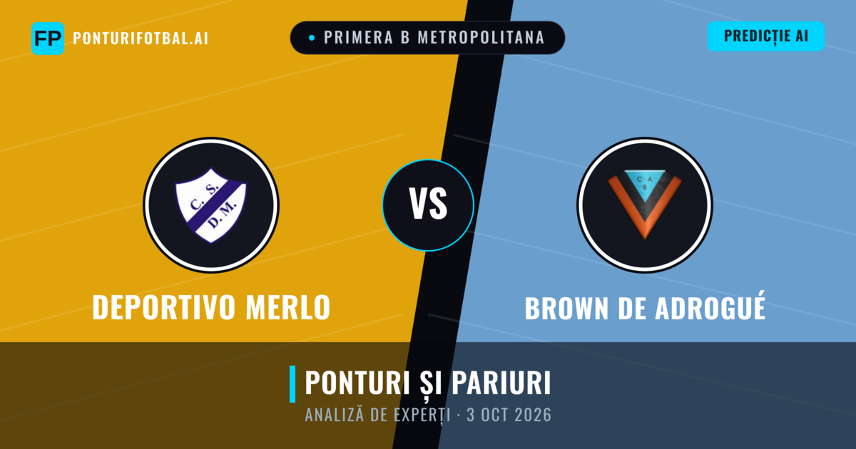 Deportivo Merlo vs Brown de Adrogué — pronostic și avancronică meci