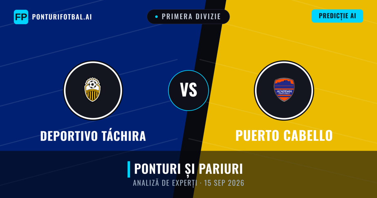 Deportivo Táchira vs Puerto Cabello — pronostic și avancronică meci