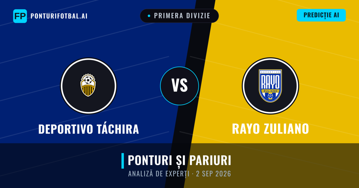 Deportivo Táchira vs Rayo Zuliano — pronostic și avancronică meci