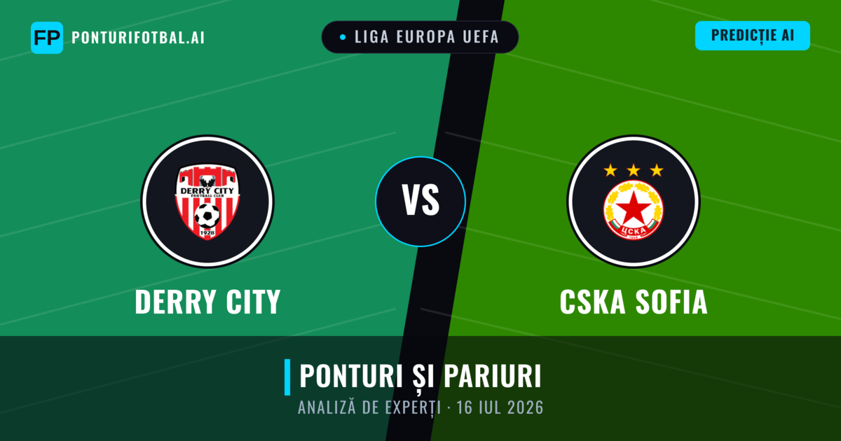 Derry City vs CSKA Sofia — pronostic și avancronică meci