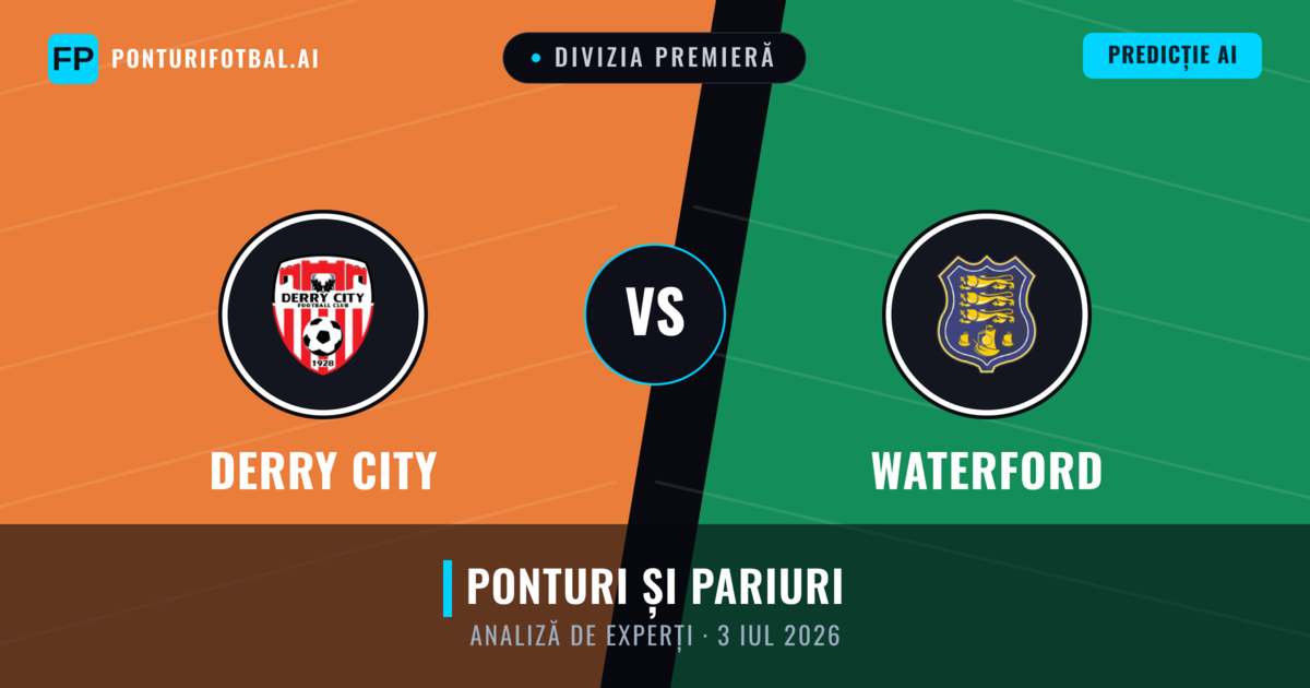 Derry City vs Waterford — pronostic și avancronică meci