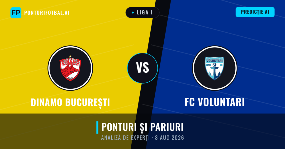 Dinamo București vs FC Voluntari — pronostic și avancronică meci