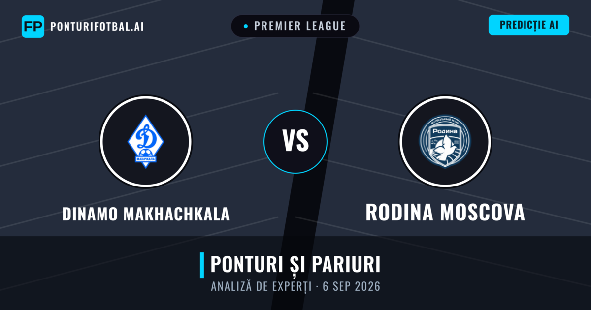 Dinamo Makhachkala vs Rodina Moscova — pronostic și avancronică meci