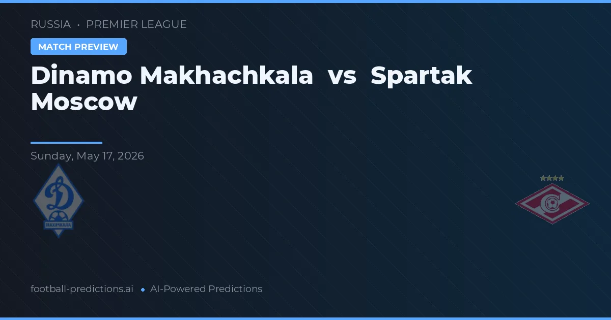 Dinamo Makhachkala vs Spartak Moscova — pronostic și avancronică meci