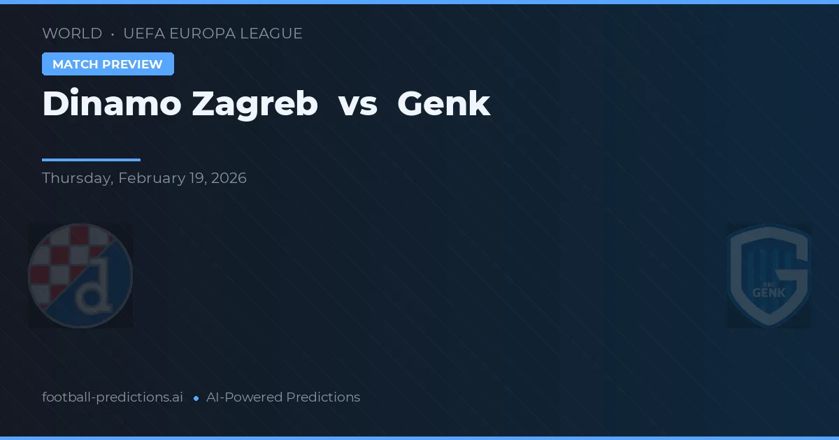 Dinamo Zagreb vs Genk — pronostic și avancronică meci