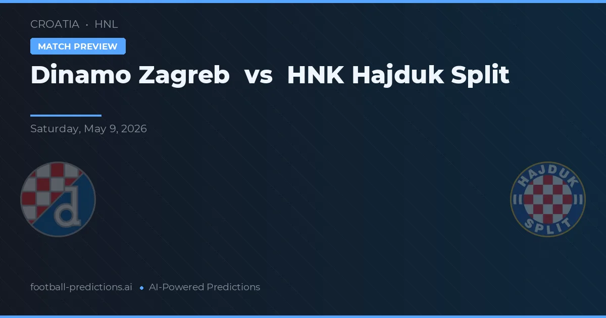 Dinamo Zagreb vs HNK Hajduk Split — pronostic și avancronică meci