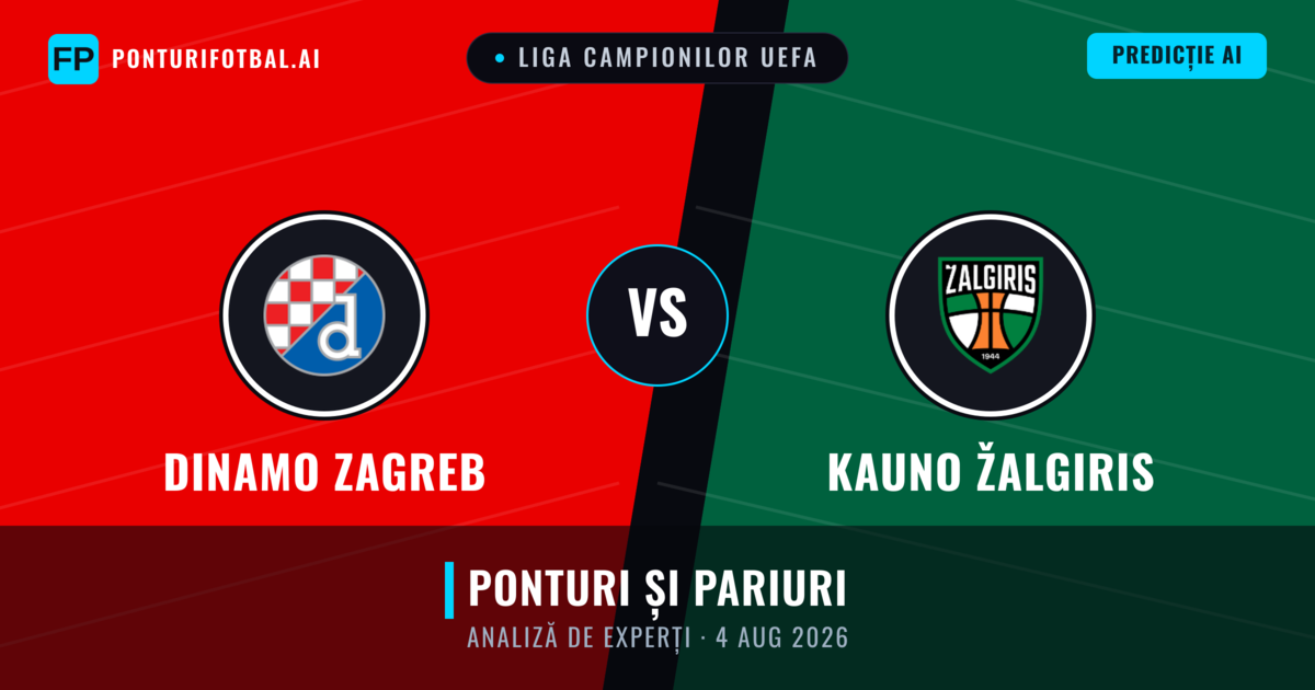 Dinamo Zagreb vs Kauno Žalgiris — pronostic și avancronică meci