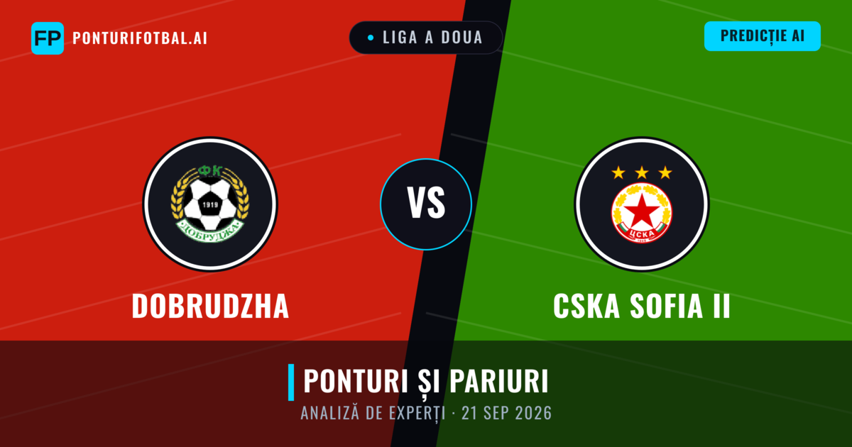 Dobrudzha vs CSKA Sofia II — pronostic și avancronică meci