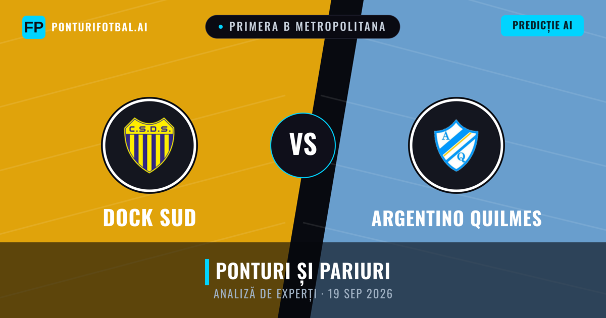 Dock Sud vs Argentino Quilmes — pronostic și avancronică meci