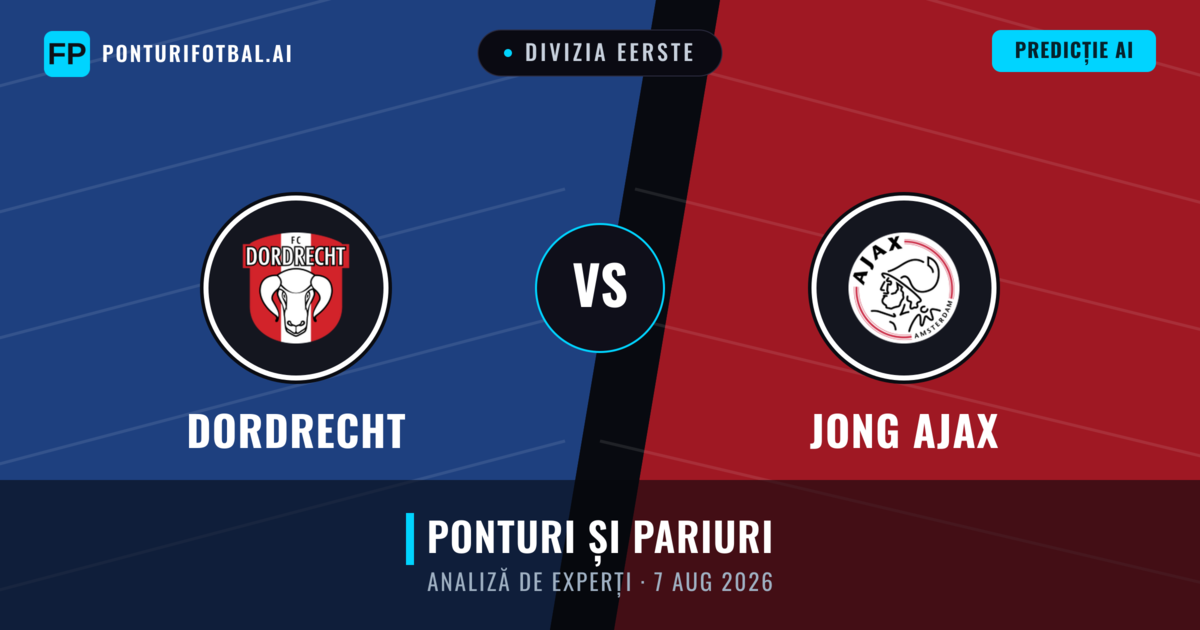 Dordrecht vs Jong Ajax — pronostic și avancronică meci