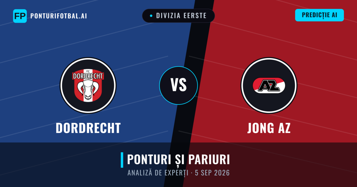 Dordrecht vs Jong AZ — pronostic și avancronică meci