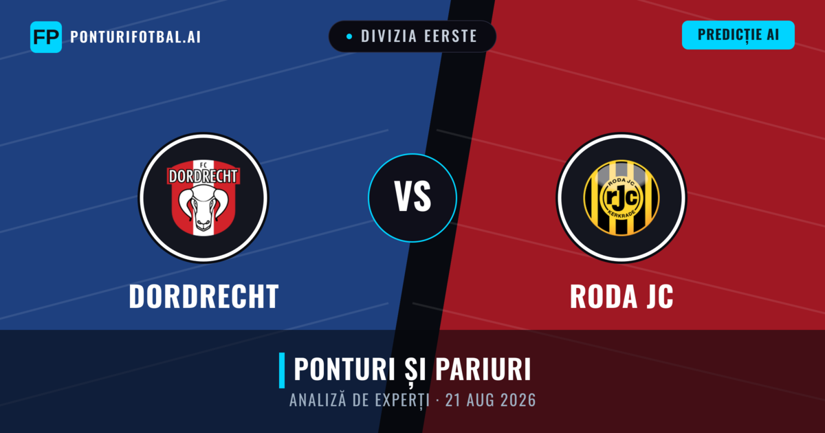 Dordrecht vs Roda JC — pronostic și avancronică meci