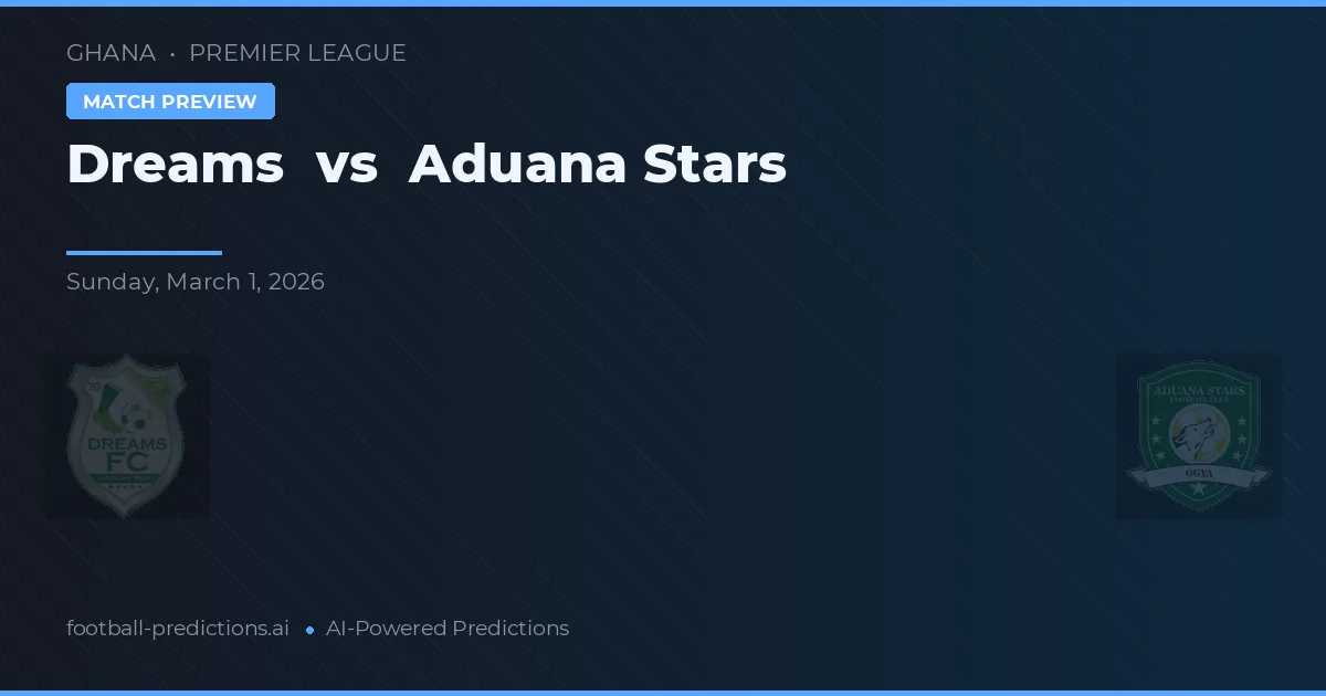 Dreams vs Aduana Stars — pronostic și avancronică meci