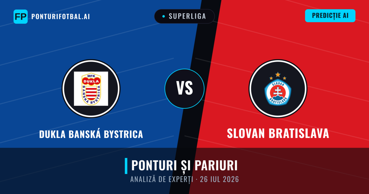 Dukla Banská Bystrica vs Slovan Bratislava — pronostic și avancronică meci