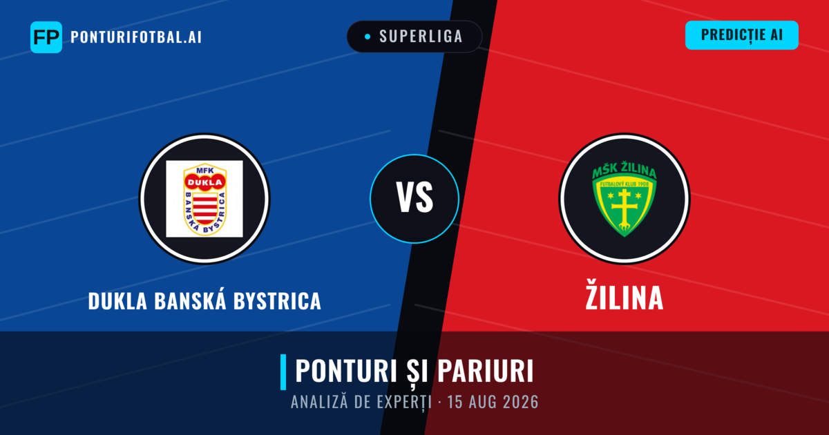 Dukla Banská Bystrica vs Žilina — pronostic și avancronică meci